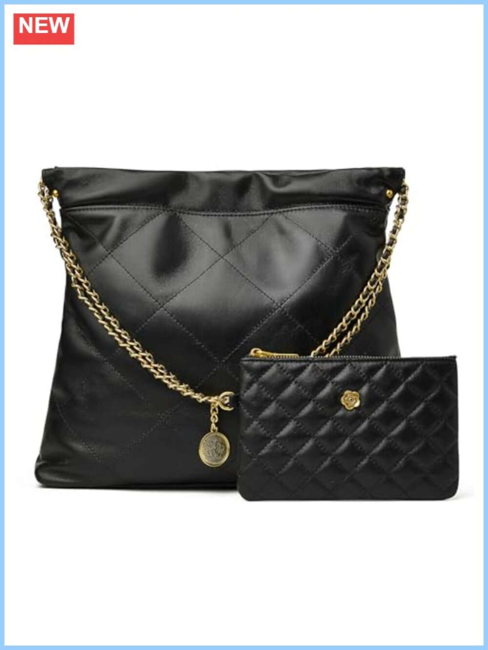Quilted Lambskin Leather Tote Bag for Women Designer Hobo Purse
